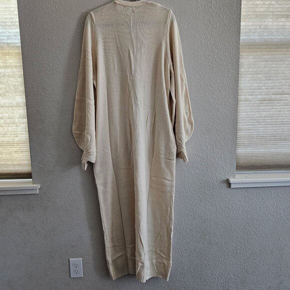NWT | Andrea Iyamah Resortwear Ally Knit Long Cardigan in Cream S/M - Picture 4 of 12